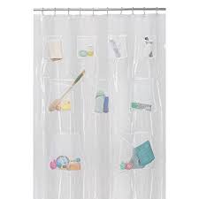 Maytex Quick Dry Mesh Pockets Peva Shower Curtain Or Liner Bath Shower Organizer Clear 70 In Shower Organization Cool Shower Curtains Dorm Room Organization
