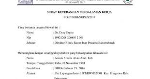 Contoh surat keterangan kerja dari desa/kelurahan 2021. Contoh Surat Keterangan Kerja Perawat Contoh Surat
