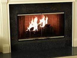 Finish your fireplace with one of two optional fronts in two finishes. Icon Series Wood Fireplace Heatilator