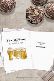 Romantic Printable Birthday Card For Boyfriend Printable Beer Birthday Card For Him Instant Download Cold Etsy In 2020 Beer Birthday Cards Birthday Card Printable Cool Birthday Cards