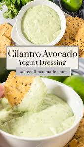Cilantro Avocado Yogurt Dressing Receta Ensaladas S A