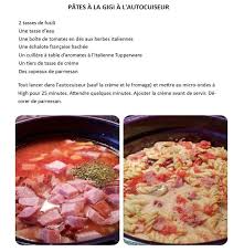 Pates A La Gigi A L Autocuiseur De Tupperware Tupperware Tupperware Pressure Cooker Food