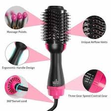 The jinri brush has the power of a dryer and mimics the volume of styling your hair piece by piece with a round brush, but in only a single step. Get Fabulous Volume And Brilliant Shine With The Lightweight Revlon Oval Hair Dryer And Volumizer Ceramic C Unique Hair Dryer Dryer Brush Hair Dryer Volumizer