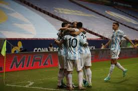 Lionel messi, celebrando un gol de la selección argentina en la copa américa 2021. 5c9nldxanmul0m