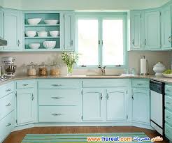 مطابخ تركية خشبية فيروزي للمساحات الكبيرة أشيك وأحلي المطابخ التركية 2017