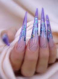 Pin By Lisa Bennett On Strictly Stiletto And Slivers Of Edge Stiletto Nails Purple Stiletto Nails Stiletto Shaped Nails