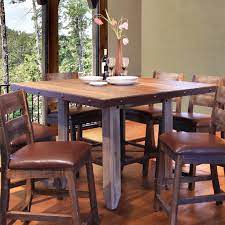 17 stories bar table set is sold with a counter height table and 2 pub chairs, so just invite your friend to join your dining time. International Furniture Direct 900 Antique 400496700 52 Counter Height Dining Table Sam Levitz Furniture Pub Tables