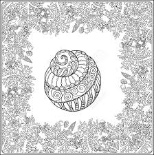 Book page, paintings, printing, mobile backgrounds, book, covers, screen savers, web page. Adult Coloring Page With Corals And Sea Shells Outline Drawing Royalty Free Cliparts Vectors And Stock Illustration Image 57534240