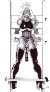 Muscular women in bondage