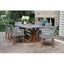 Hn outdoor sunningdale 11 piece rectangular patio dining table set. Farmhouse Rustic Stone Outdoor Bistro Dining Sets Birch Lane