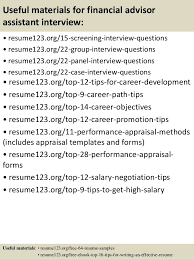 Job description this role can be located in rolling meadows, il, la grange, il, or bellaire, mi step into an instrumental role. Top 8 Financial Advisor Assistant Resume Samples