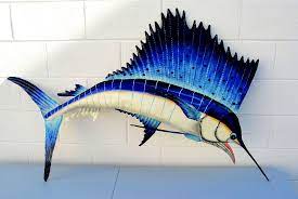 Wall Mount Decoration Marine Art Reproduction 800 686 5232 Fish Wall Decor Fish Painting Swordfish Painting