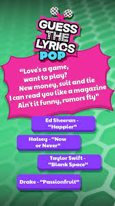 But what was more important was the music. Updated Guess The Lyrics Pop Quiz Android App Download 2021