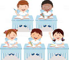Vector Illustration Of School Kids Studying In The Classroom Free Illustrations Kids Study Kids School
