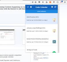 Coder S Calendar Firefox And Chrome Extension For Competitive Programming General Codechef Discuss