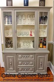 There are more ways to redo kitchen cabinets than just paint! Projects Around The House China Cabinet Redo With Chalk Paint Redo Cabinets China Cabinet Redo Furniture Makeover