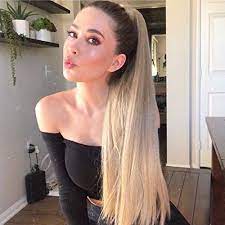 Yepei Straight Long Clip In Ponytail Hair Extensions Kanekalon Wrap Around Synthetic Pony Tail Hair Ponytail Styles Long Hair Ponytail Styles Clip In Ponytail