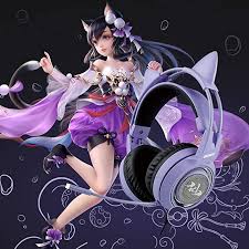 This is an affordable, kawaii gaming headset sent to me for review. Somic G951 Gaming Headset With Mic For Ps4 Xbox One Pc Mobile Phone 3 5mm Sound Detachable Cat Earphones Lightweight Self Adjusting Purple Amazon De Electronics Photo
