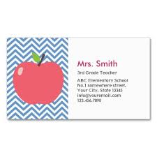Maybe you would like to learn more about one of these? Teacher Cute Apple Modern Blue Chevron Stripes Business Card Zazzle Com Substitute Teacher Business Cards Teacher Business Cards Teacher Cards