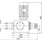 Plunger Dosing Pump, 10 L/h Flow