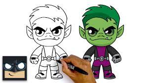 How To Draw Beast Boy | Teen Titans - YouTube