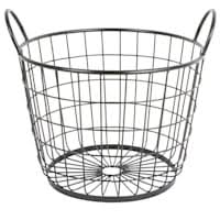 This round wire basket is highly functional as well as having a simple design that is effective at what it is then able to offer. Round Wire Basket Bronze At Home