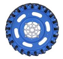 Roda omnidirecional 8" 45° rolo de borracha TPU x 21 Omni ...