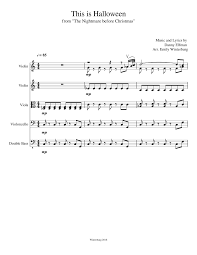 I am the one hiding under your bed. This Is Halloween For String Orchestra Sheet Music For Violin Cello Viola Contrabass String Quintet Musescore Com