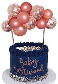 30 simple and stylish diy bridal shower bachelorette decoration. Amazon Com Wocuz Rose Gold Balloon Cloud Cake Topper 10pcs 5 In Rose Gold Confetti Mini Balloon Garland Shower Party Decorations Rose Gold Confetti Cloud Cake