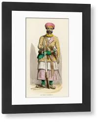 Indian Sepoy Under-Officer Print 1850 ...