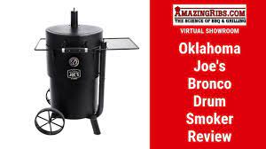 Its movable cooking grate and additional meat hangers let you create your ideal setup, then the unique airflow control system works with the sealed lid to lock in smoky deliciousness for hours. Oklahoma Joe S Bronco Drum Smoker Review Part 1 Virtual Showroom Youtube