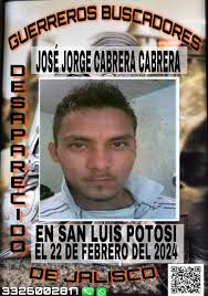 Sabes algo de JOSE JORGE CABRERA CABRERA??? ¡¡Ayúdanos a saber de su  paradero su familia está desesperada, por no saber nada de el!! Manda un  mensaje todo será totalmente anónimo 🙏🏼Ayúdanos a