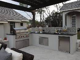 inox et beton pour la cuisine exterieure cuisine exterieure patio exterieur de la cuisine motif de cuisine en plein air