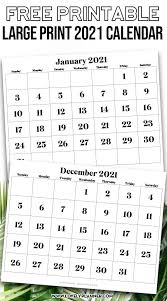With our free calendars, you will be able to list your schedules, make your to do list, track your goals and milestones with details, set your priorities. Free Printable Large Print 2021 Calendar 12 Month Calendar Lovely Planner
