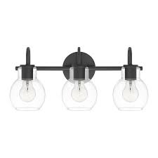 The matte black finish and frosted acrylic shade will bring a sense of updated style and sophistication to your bathroom. Quoizel Melbourne 3 Light Black Transitional Vanity Light Lowes Com In 2021 Vanity Lighting Farmhouse Vanity Lights Black Vanity Light