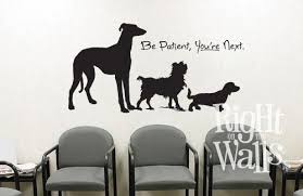 That's why we offer a comprehensive range of services to help promote a long and healthy life for your animal companions. Waiting Room Decor Wall Decal Vet Dog Groomer Pet Clinic Vet Office Decor Dog Groomers
