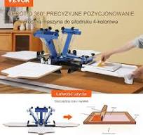 Maszyna do sitodruku 4 kolory + 4 stacje