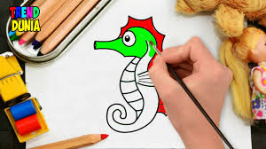 Berikut ini adalah cara menggambar aneka hewan laut,menggambar dan mewarnai hewan laut adapun bahan dan alatnya : Cara Gambar Hewan Kuda Laut Gambar Kuda Laut Kartun How To Draw Seahorses Step By Step Youtube