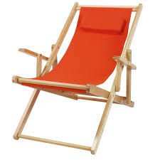Sling Chair Natural Frame Orange Canvas Walmart Com Sling Chair Casual Home Beach Chairs