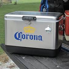 Corona Stainless Steel Beer Cooler 54 Quart With Bottle Opener Coleman Review Beer Cooler Cooler Stainless Steel