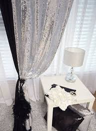 Silver Sequins Beaded Curtain Drapery Panel Room Divider Handmade Made To Order Ebay Decor Curtains Panel Room Divider