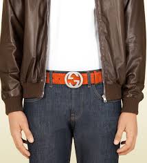#art #true art #artist #gucci #gucci belt #fat raccoon #raccoon #chaos #chaoscore #chaotic #chaotic good #chaotic nuetral #goblin #goblincore #shitpost. Gucci Belt With Interlocking G Buckle In Orange For Men Lyst