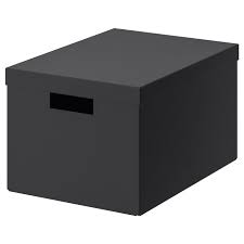 Tjena Kasten Mit Deckel Schwarz Ikea Osterreich In 2020 Storage Boxes With Lids Box With Lid Storage