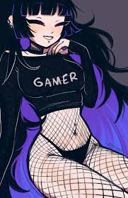 original, original character, megrocks, 1girls, black hair - Rule 34 World