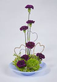 It made people push flowers well into the wire and make sure all stems were under water. Oasis Floral Products Oasis Flower Arrangements Valentine Flower Arrangements Purple Carnations