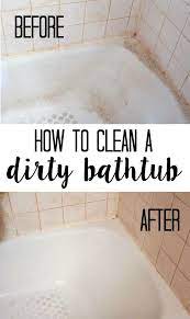 My Old Tub Had A Lot Of Stains And Soap Scum Built Up Over The Years When I Renovated The Rest Of The Bathroom The Tub Rea Cleaning Hacks Tub Cleaner