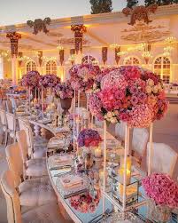 Lvydec wisteria artificial flowers garland, 4 pcs total 28.8ft artificial wisteria vine silk hanging flower for home garden outdoor ceremony wedding arch floral decor (pink). Belle The Magazine Weddings On Instagram Give Us All The Pink Flowers Regra Wedding Reception Tables Centerpieces Wedding Decorations Lebanese Wedding