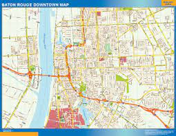 Locate baton rouge hotels on a map based on popularity, price, or availability, and see tripadvisor reviews, photos, and deals. Baton Rouge Downtown Map Wall Maps Of He World
