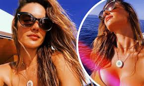 Busty brunette whitney stevens talked into making a movie 4,40825 min. Alessandra Ambrosio Puts On A Busty Display In A Yellow Bikini As She Enjoys A Boat Ride In Malibu Daily Mail Online
