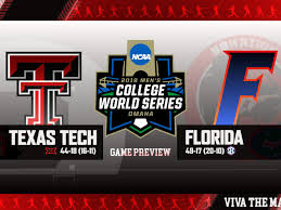 College world series schedule and results. Tech Baseball Faces Florida In First Game Of College World Series Viva The Matadors